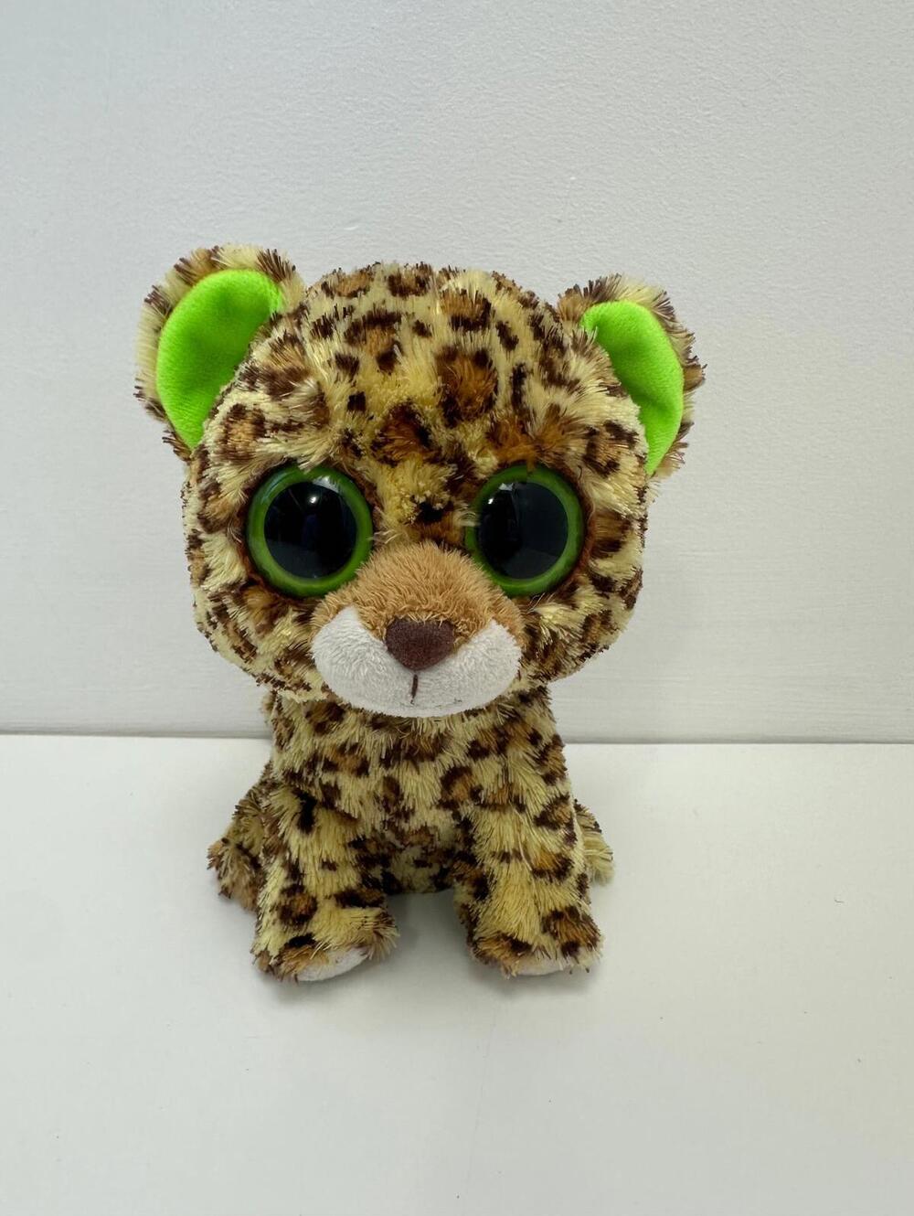 Ty Beanie Boo “Speckles” the Leopard Solid Eyes - No Hang Tag (6inch)